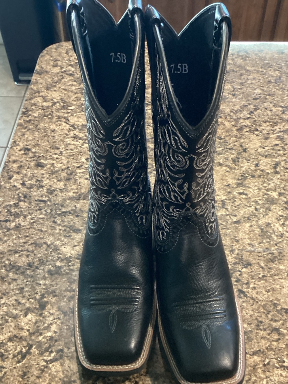 Ariat Black Western Embroidered Heeled Boots